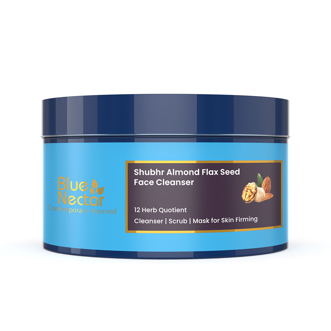 Almond Flaxseed Face Cleanser for Firm Skin Blue Nectar