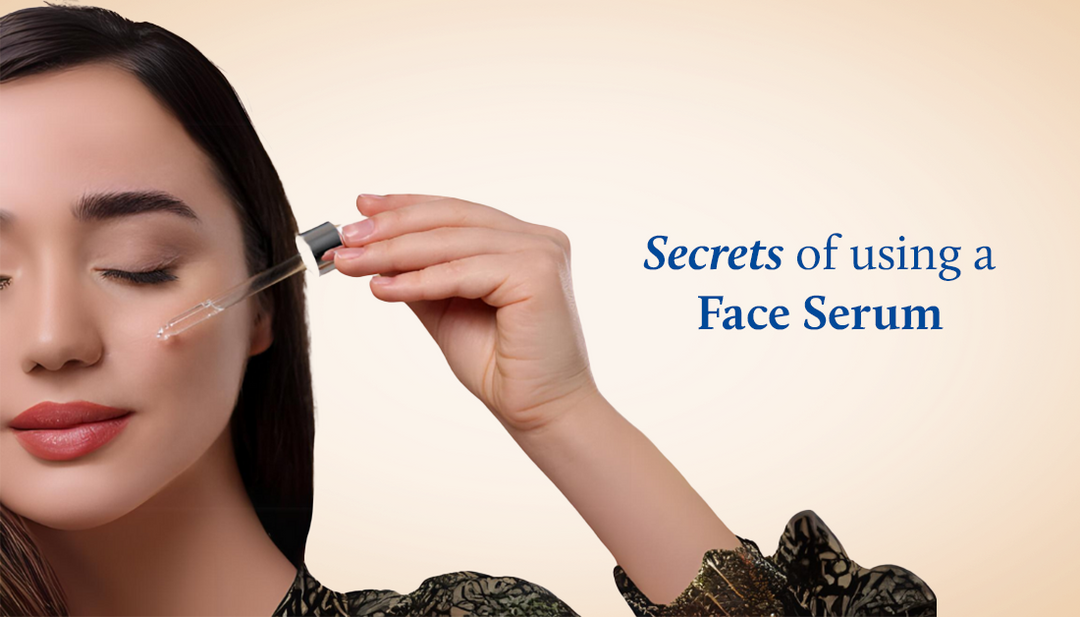 lady applying face serum on her face