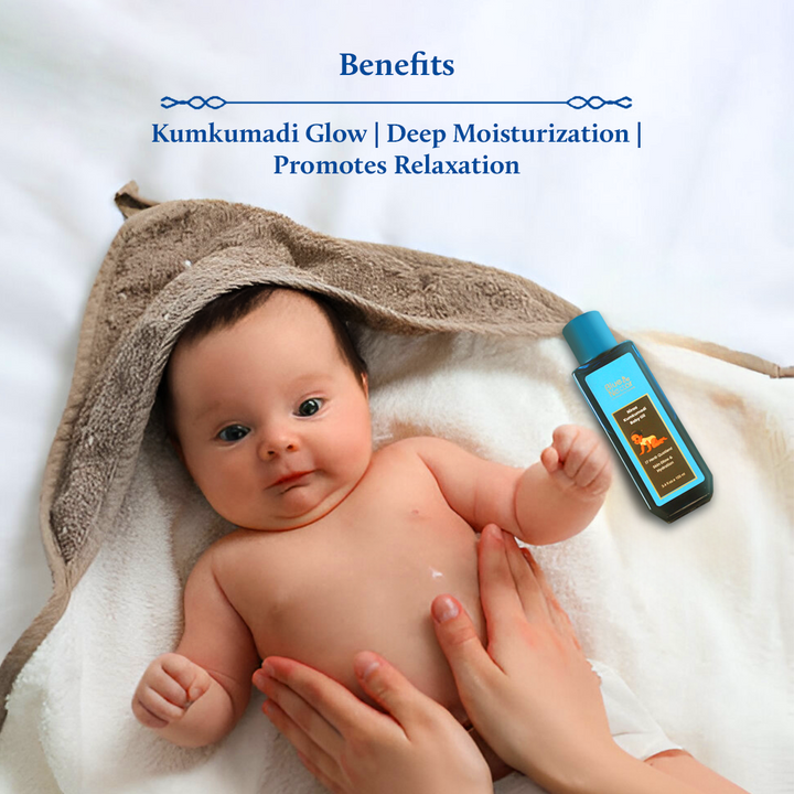 Kumkumadi Baby Body Oil with Organic Ghee for Glowing Skin(17 herbs)