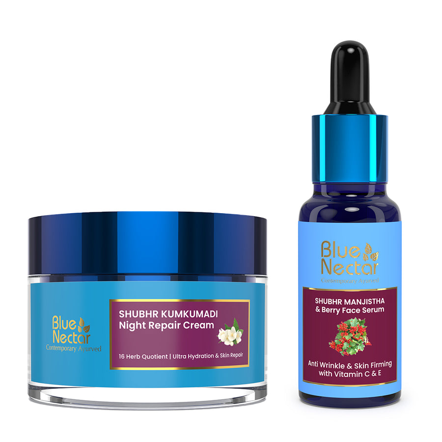 Kumkumadi Night Cream & Manjistha Serum Combo