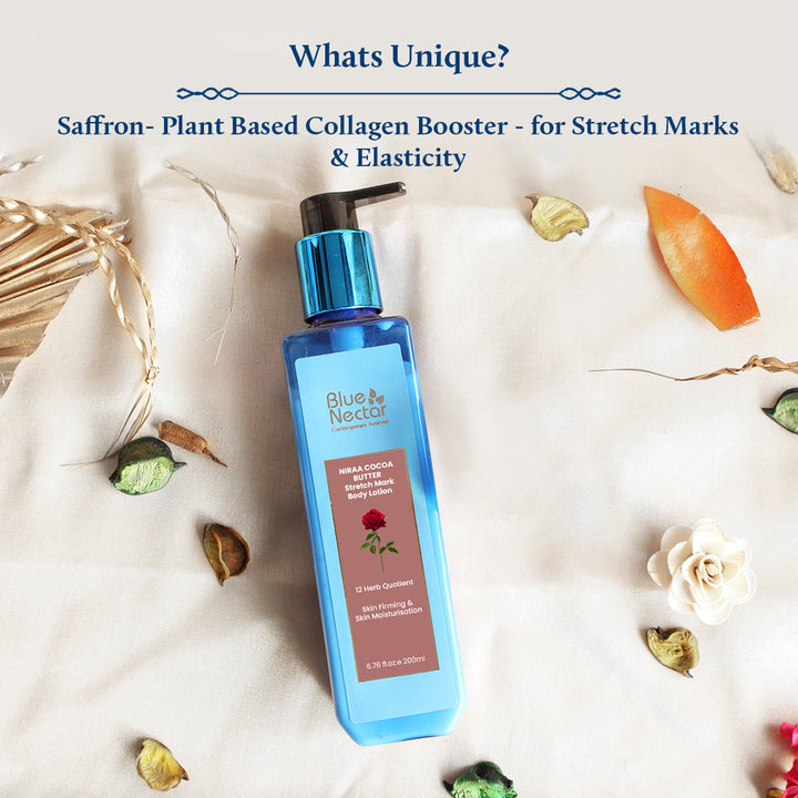 Saffron plant based collagen booster for stretch mark removal and elasticity